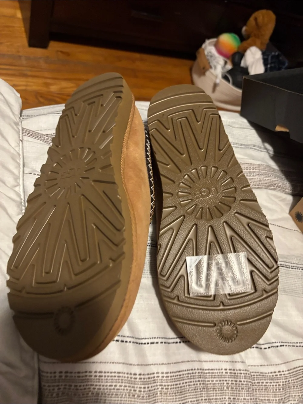 UGG Black and Tan Logo Shoe Box